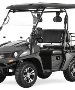 TrailMaster Taurus 200GX UTV Gas Golf Cart, Full Length Roof, 4-Seat, DOT Approved – Carbon Fiber