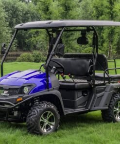 Alternative view of TrailMaster Taurus 450GX Gas Golf Cart, 26hp EFI Engine, 2×4/4×4 H/L Gear with Locking Differential – Green