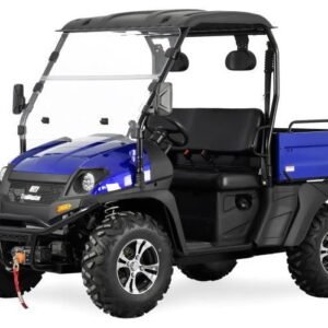 Alternative view of TrailMaster Taurus 450U Gas UTV, 4×4 Shaft Drive, Liquid cooled, High/Low Alloy Wheels – Blue