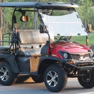 TrailMaster Taurus 50EV 4-Seat Electric Golf Cart, 60 Volt, Full DOT Light Package Included – Red