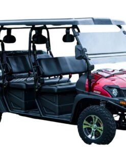 Alternative view of TrailMaster Taurus 80ED-GV 6-Seat Electric Golf Cart, 72 Volt, Extended Roof – Blue