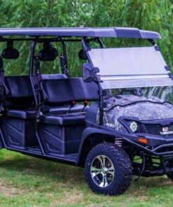 TrailMaster Taurus 80ED-U 4-Seat Electric Golf Cart with Dump Bed, 72 Volt, Aluminum Alloy Wheels – Tree Camo