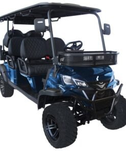 TrailMaster TBM X6 6-seater Electric Golf Cart, 5kW Lithium Battery – Blue