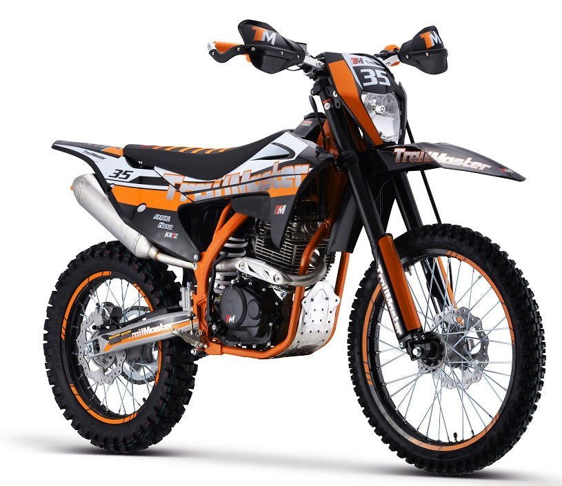 TrailMaster TM35 250cc Dirt Bike, 5-Speed Manual, Dual Disc Brakes, (21/18) Wheels – Green - Image 3