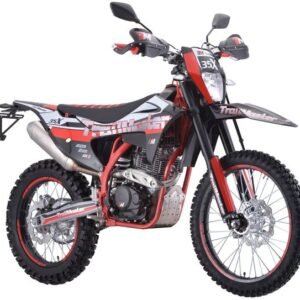 TrailMaster TM35X 250cc Dual Sport Dirt Bike, 5-Speed Manual, Dual Disc Brakes, (21/18) Wheels – Red