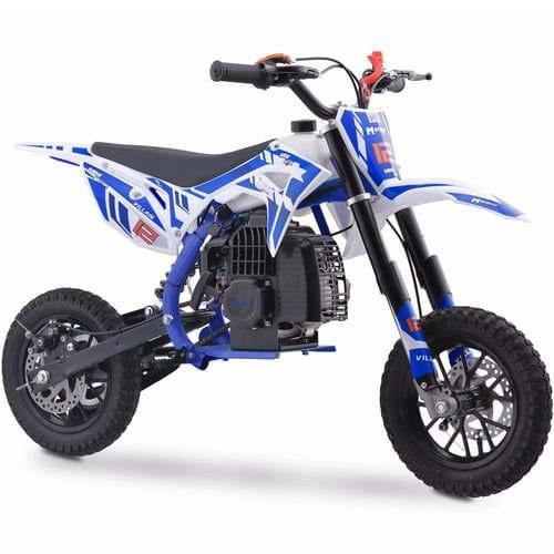 Villain Kids Gas Dirt Bike, 52cc 2-Stroke, Ages 6 and up – Blue
