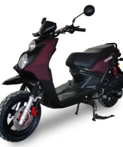 Alternative view of Vision 150cc Street Scooter, Automatic, Front Disc Brake, 12 inch Aluminum Wheel – Red
