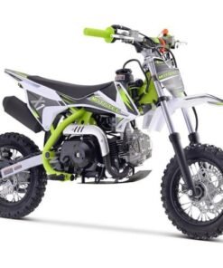X1 110cc Kids Gas Dirt Bike, Electric Start, Automatic, 10/10 inch Wheels, 23 inch Seat Height, Ages 8 and up – Green