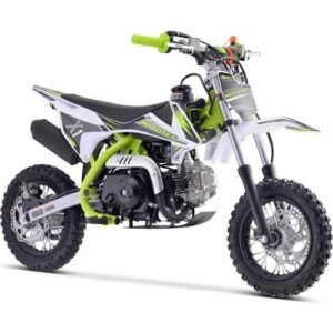 X1 110cc Kids Gas Dirt Bike, Electric Start, Automatic, 10/10 inch Wheels, 23 inch Seat Height, Ages 8 and up – Green