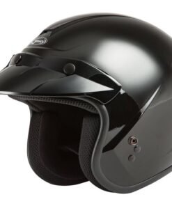 Youth Of-2y Open-Face Helmet Black Ym