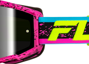 Yth Zone Goggle Pnk/Blk/Hi-Vis W/ Black Mirror/Smoke Lens