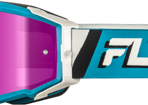 Zone Elite Goggle Blue/White W/ Magenta Mirror/Smoke Lens