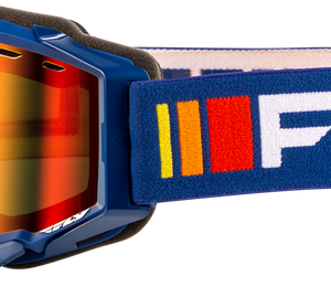 Zone Snow Goggle Navy/White W/ Red Mirror/Amber Lens